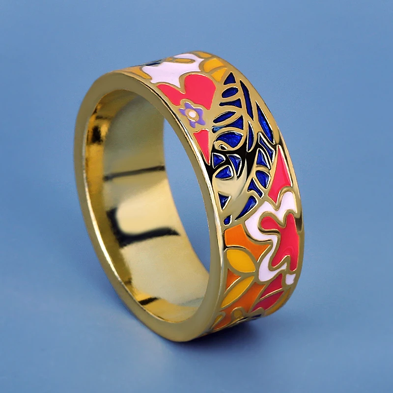 Exquisite Small and Irregular Color Epoxy Women's Ring Leaf Shape Jewelry Fashion Bridal Wedding Ring Handmade Enamel
Exquisite Small and Irregular Color Epoxy Women's Ring Leaf Shape Jewelry Fashion Bridal Wedding Ring Handmade Enamel