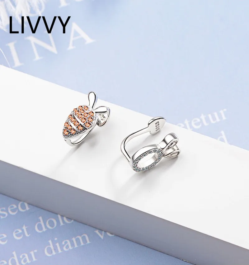 Серебряный цвет корейские круглые полые серьги-клипсы с редисом и цирконием для