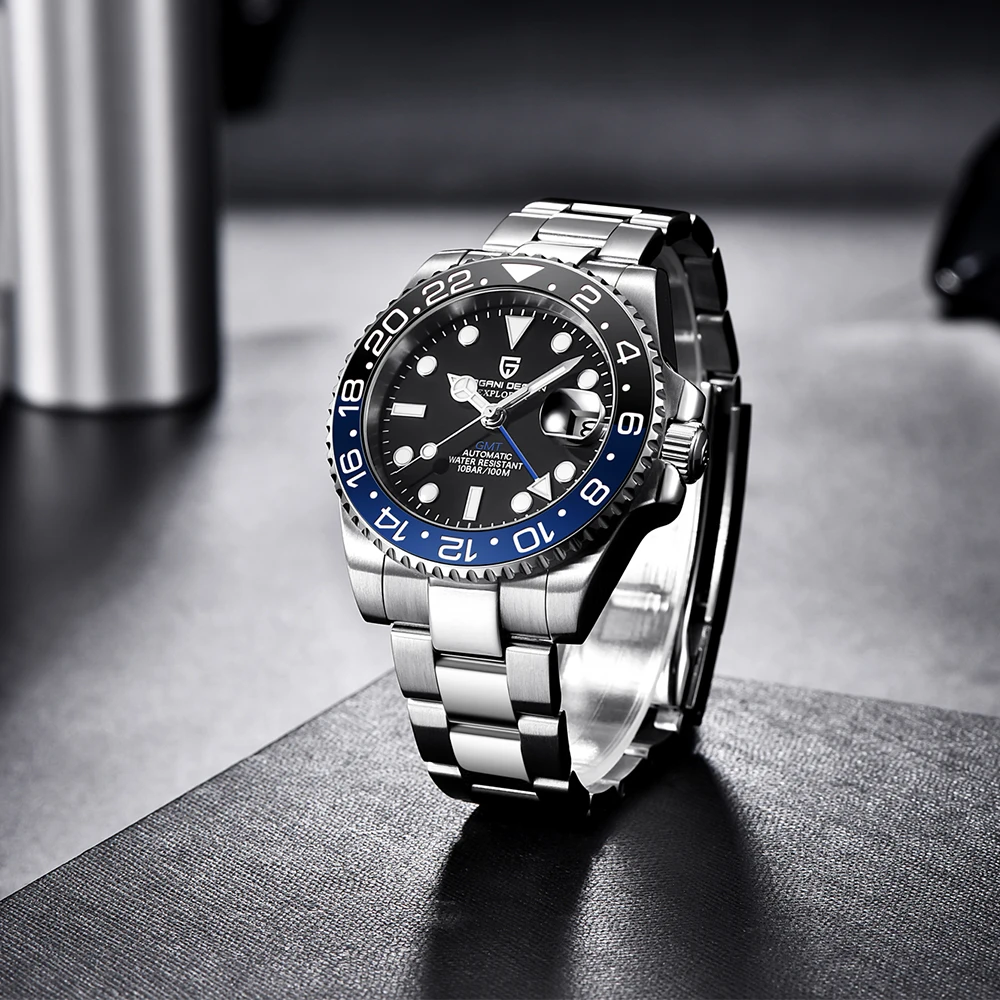PAGANI DESIGN GMT Men Mechanical Watch 100M Waterproof Top Brand Luxury Sapphire Glass Stainless Steel Business Men's Watch
PAGANI DESIGN GMT Men Mechanical Watch 100M Waterproof Top Brand Luxury Sapphire Glass Stainless Steel Business Men's Watch