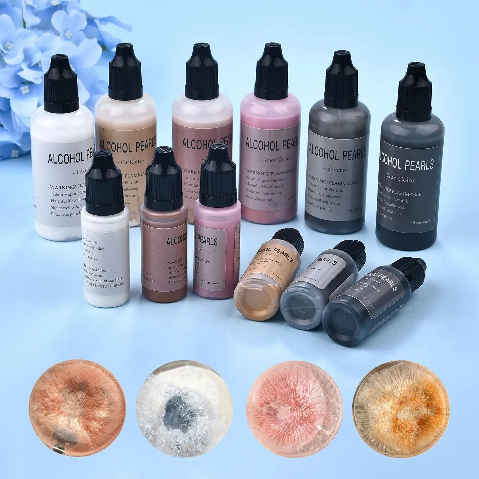 Набор пигментов для творчества «сделай сам», жидкие красители с металлическими чернилами, спиртовые каучуки, 6 бутылок/коробка, 15 мл/60 мл
Набор пигментов для творчества «сделай сам», жидкие красители с металлическими чернилами, спиртовые каучуки, 6 бутылок/коробка, 15 мл/60 мл