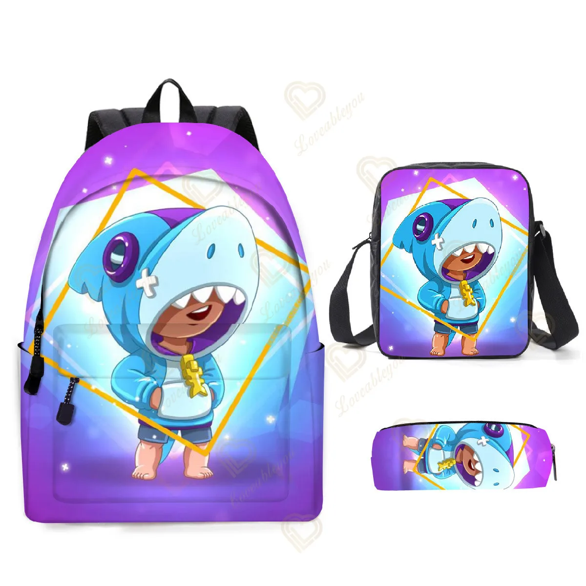 Shooting Stars Backpack Set Men Women Teenage Boy Girls School Bags Anime Cartoon Backpacks 3D Cosply Print Three Pieces Bags 
Shooting Stars Backpack Set Men Women Teenage Boy Girls School Bags Anime Cartoon Backpacks 3D Cosply Print Three Pieces Bags
