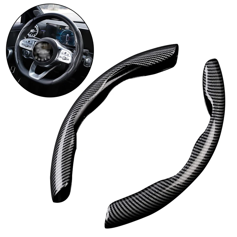 2pcs/pair Carbon Fiber Look Universal Car Steering Wheel Booster Cover Non-Slip Accessory Automobiles Parts Steering Covers
2pcs/pair Carbon Fiber Look Universal Car Steering Wheel Booster Cover Non-Slip Accessory Automobiles Parts Steering Covers
