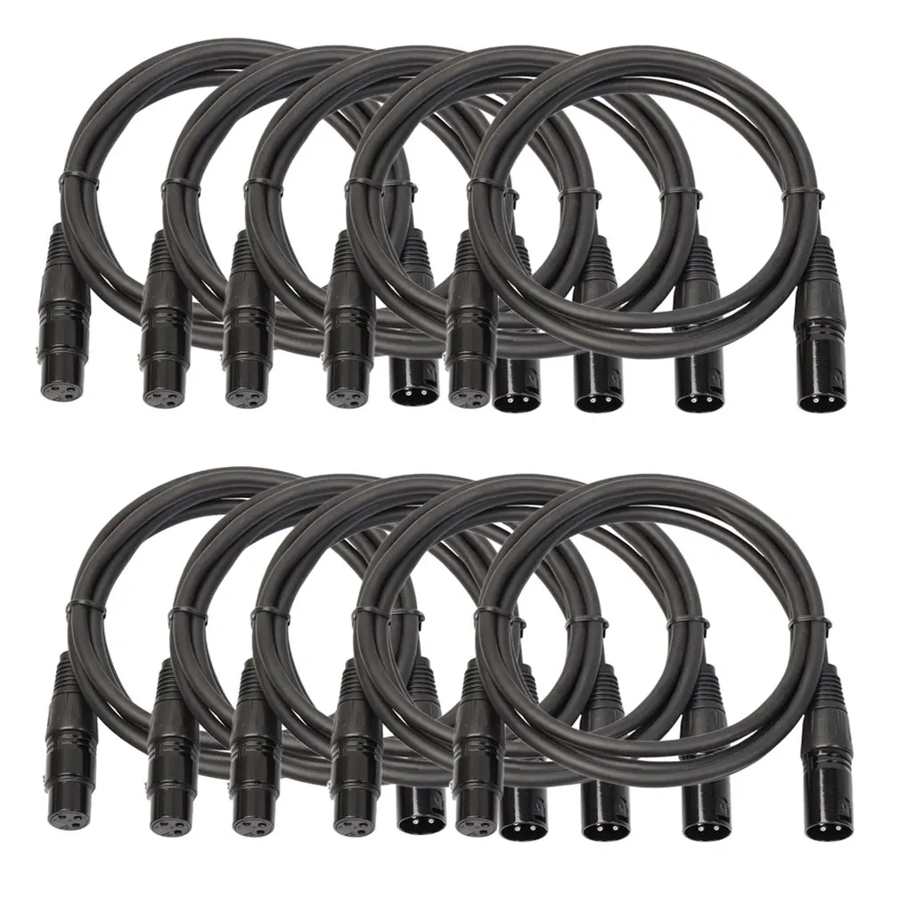 10pcs/Set Cable Male To Female XLR Connector Extension Wire Cord For Microphone Amplifier Fully Shielded Audio Line For Mixers
10pcs/Set Cable Male To Female XLR Connector Extension Wire Cord For Microphone Amplifier Fully Shielded Audio Line For Mixers