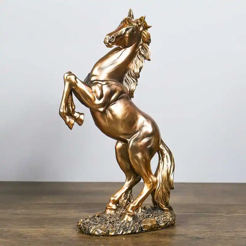 

RETRO HORSE FIGURINES STATUE FENG SHUI ANIMAL ART SCULPTURE RESIN CRAFTS HOME DECORATION ROOM HOME PRACTICAL BEDROOM R562