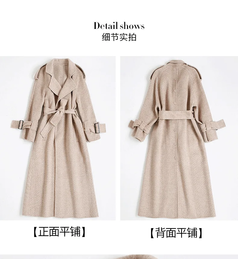 women winter Over the knee cashmere coat female mid-length coats 2020 new loose woolen jacket double-sided jackets with belt
women winter Over the knee cashmere coat female mid-length coats 2020 new loose woolen jacket double-sided jackets with belt