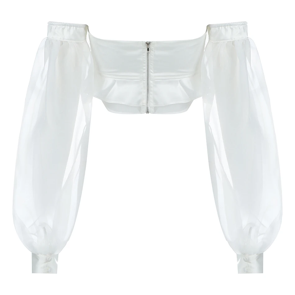 High Quality 2020 Summer New Women's Patchwork Slim Short Top Sexy Strapless Backless Lantern Long Sleeve Fashion Short Top
High Quality 2020 Summer New Women's Patchwork Slim Short Top Sexy Strapless Backless Lantern Long Sleeve Fashion Short Top