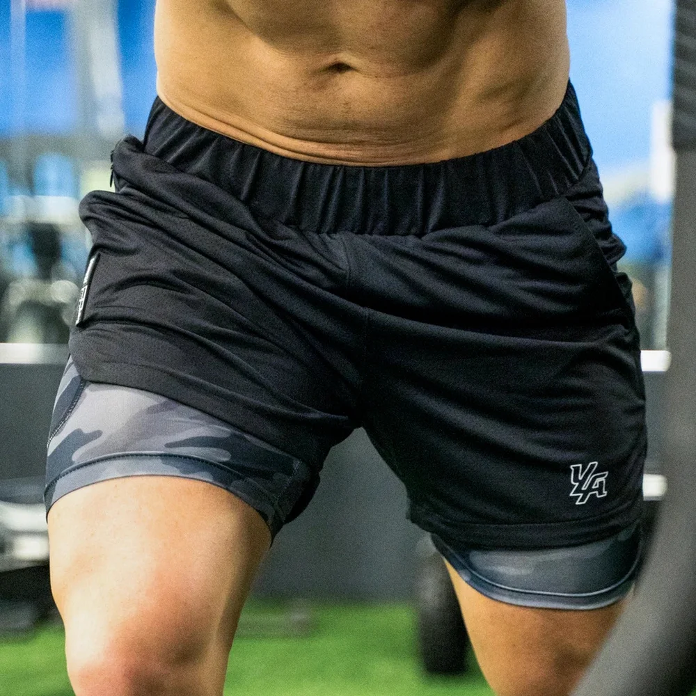 Men's Running Shorts Sports Jogging Double-deck Short Pants Sportwear Training Sport Gym Shorts Male Summer Shorts Men 
Men's Running Shorts Sports Jogging Double-deck Short Pants Sportwear Training Sport Gym Shorts Male Summer Shorts Men