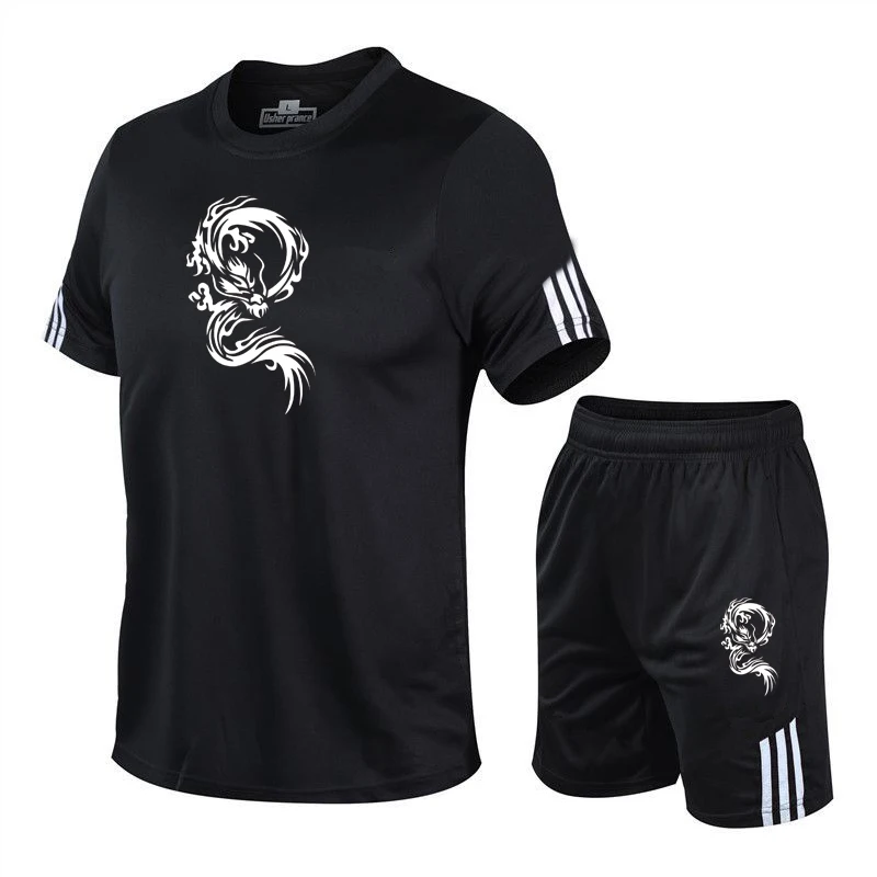 New Brand 2 Piece Sets Sportswear Men's Tracksuit T-shirts Shorts Set Two Piece Suit Beach Men's Short Sets Clothing 2021 Summer
New Brand 2 Piece Sets Sportswear Men's Tracksuit T-shirts Shorts Set Two Piece Suit Beach Men's Short Sets Clothing 2021 Summer