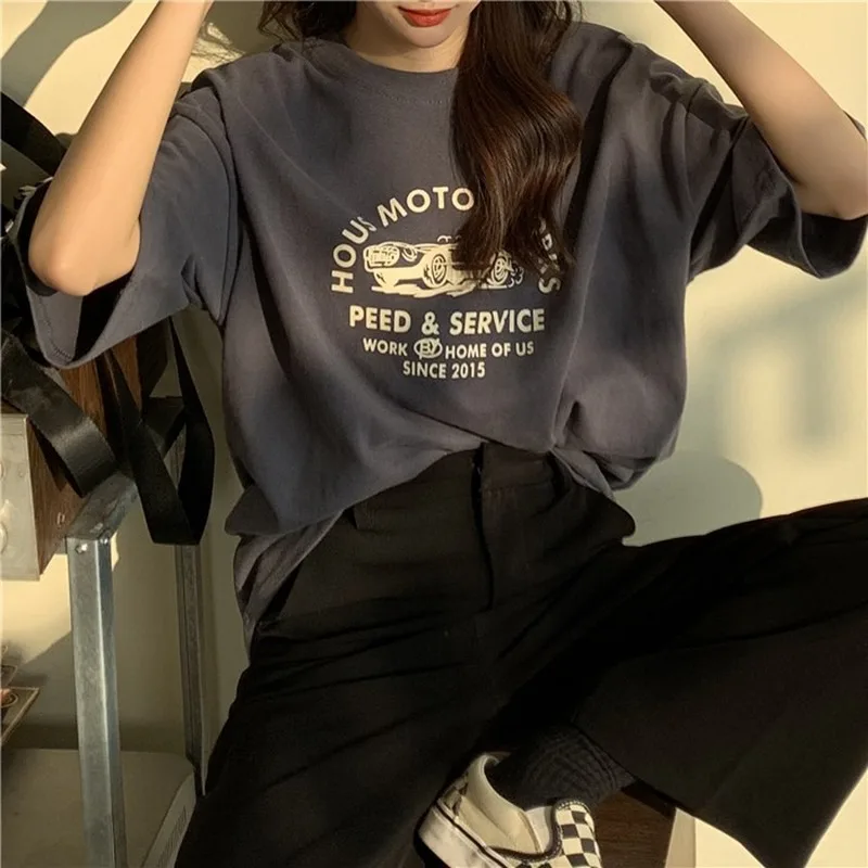 T-shirts Women Short Sleeve Print Casual Korean Style Fashion Harajuku Loose O-neck Student Streetwear All-match Simple T-Shirt
T-shirts Women Short Sleeve Print Casual Korean Style Fashion Harajuku Loose O-neck Student Streetwear All-match Simple T-Shirt