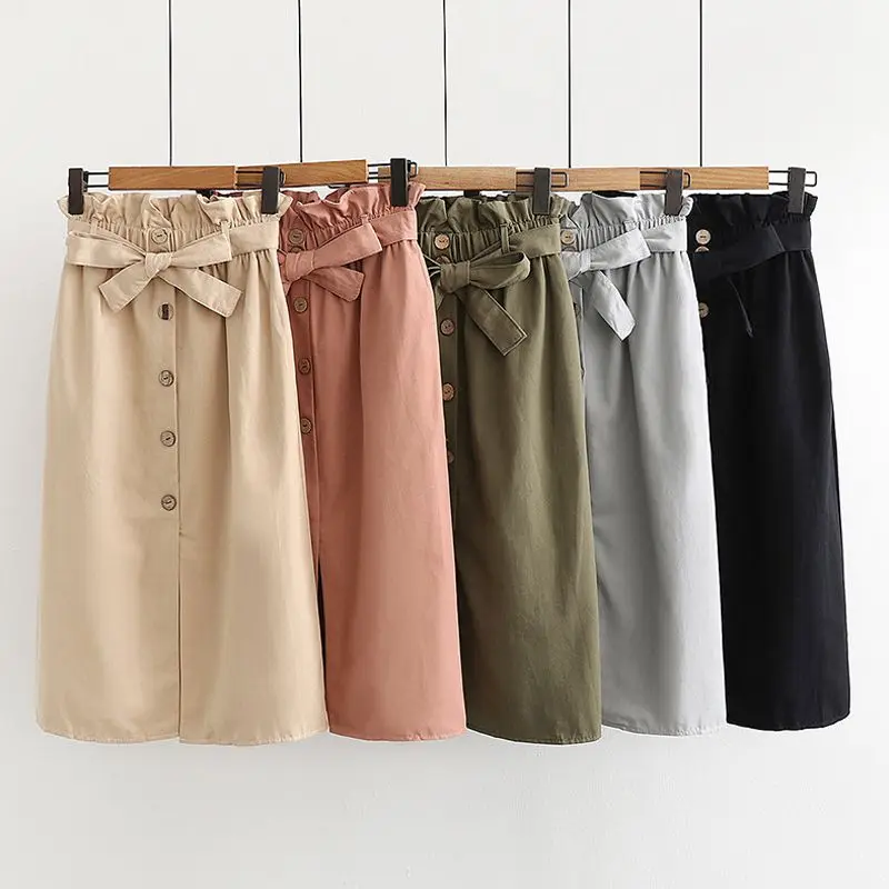 Hot Spring Summer Skirts Women Midi Knee Length Korean Elegant Button High Waist Skirt Female Pleated School Skirt New
Hot Spring Summer Skirts Women Midi Knee Length Korean Elegant Button High Waist Skirt Female Pleated School Skirt New