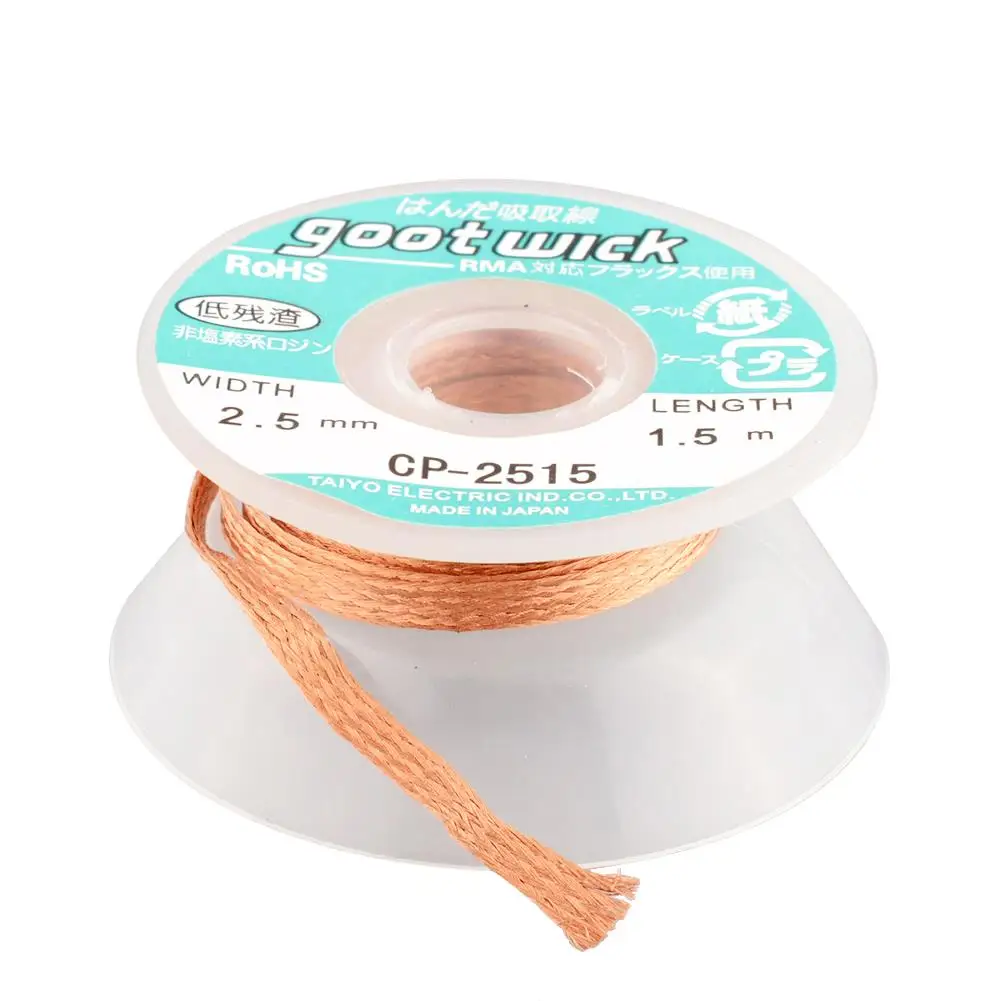 SOLEDI Residue Tin Wicks 1.5m Desoldering Desoldering Wire 1PCS 2.5mm Remover Solder New
SOLEDI Residue Tin Wicks 1.5m Desoldering Desoldering Wire 1PCS 2.5mm Remover Solder New