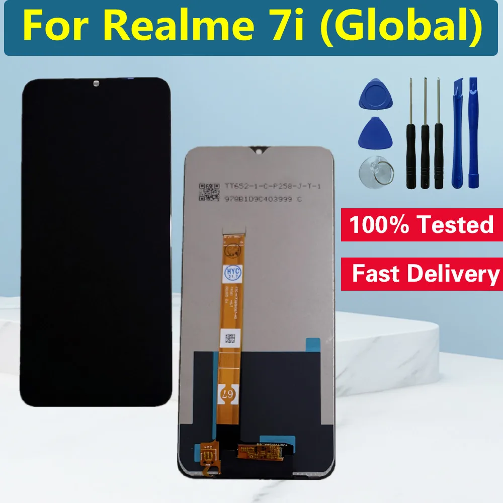 6.5" Tested For Realme 7i Global LCD Display Screen Touch Panel Digitizer Assembly For Realme Narzo 20 LCD Screen Replacement
6.5" Tested For Realme 7i Global LCD Display Screen Touch Panel Digitizer Assembly For Realme Narzo 20 LCD Screen Replacement