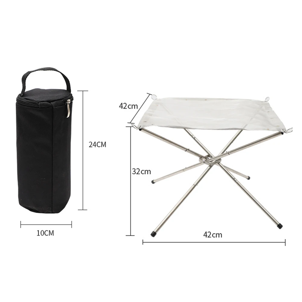 Foldable Mesh Fire Pit Practical Multi-functional Durable Stainless Steel Outdoor BBQ Bonfire Wood Stove Fire Rack
Foldable Mesh Fire Pit Practical Multi-functional Durable Stainless Steel Outdoor BBQ Bonfire Wood Stove Fire Rack