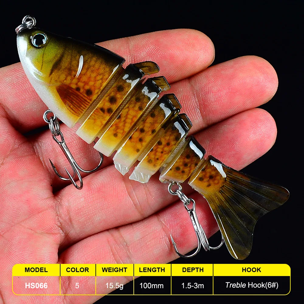 10cm Fishing Lure 3D Eyes 7-Segment Lifelike Fishing Lure Fishing Baits With 2 Hooks Lifelike Wobblers Fishing Tackle
10cm Fishing Lure 3D Eyes 7-Segment Lifelike Fishing Lure Fishing Baits With 2 Hooks Lifelike Wobblers Fishing Tackle