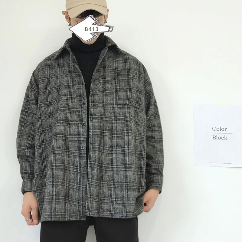 Новинка Весна 2021, мужская клетчатая рубашка, Свободная Повседневная рубашка с длинным рукавом и отложным воротником, стандартная Корейская...
Новинка Весна 2021, мужская клетчатая рубашка, Свободная Повседневная рубашка с длинным рукавом и отложным воротником, стандартная Корейская...