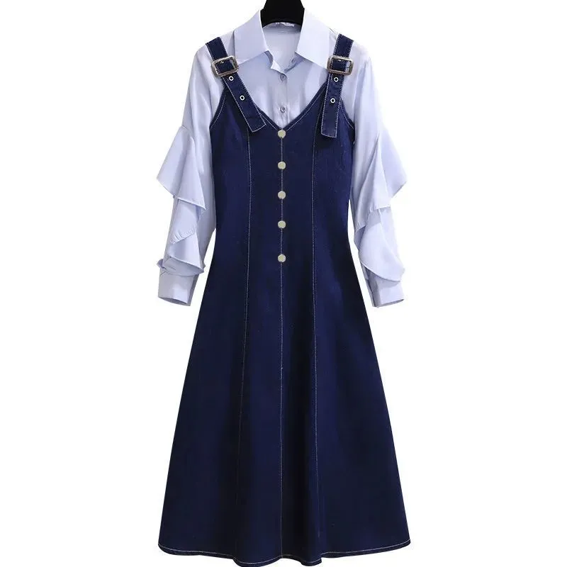 Size M-4XL Loose Two-piece suit New Womens Shirts Ruffle 2021 Summer Suit Female Fashion Sun-Proof Shirts Women Denim overalls
Size M-4XL Loose Two-piece suit New Womens Shirts Ruffle 2021 Summer Suit Female Fashion Sun-Proof Shirts Women Denim overalls