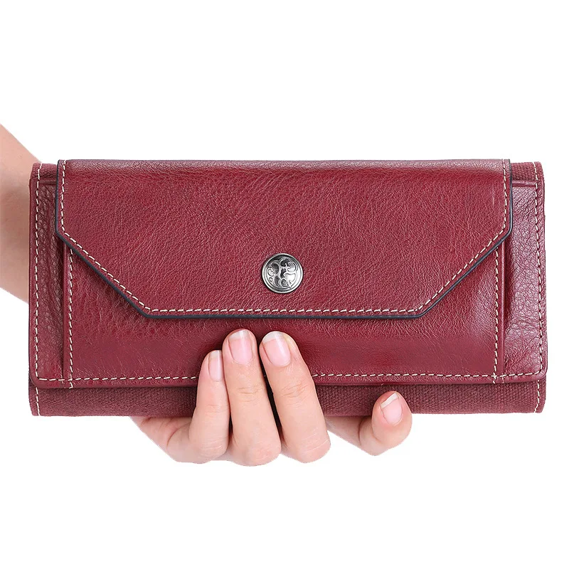 Fashion Long Ladies Wallet Women Purse Vintage Genuine Leather Wallet Rfid Anti Theft Multi-Business Card Holder Clutch Female
Fashion Long Ladies Wallet Women Purse Vintage Genuine Leather Wallet Rfid Anti Theft Multi-Business Card Holder Clutch Female