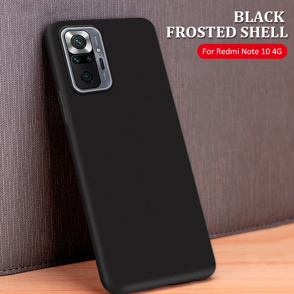 

Однотонный черный матовый чехол для телефона Redmi 10 Note 10 Pro Max, силиконовый чехол для Xiaomi Mix 4 Redmi Note 10S 8 2021 Note10 Pro, чехол из ТПУ