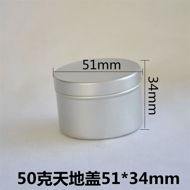 

300 X 50ml Aluminum Tin Jars Refillable Containers With Screw Lids 1.7oz Empty Storage Container Metal Gift Packing Cans Box