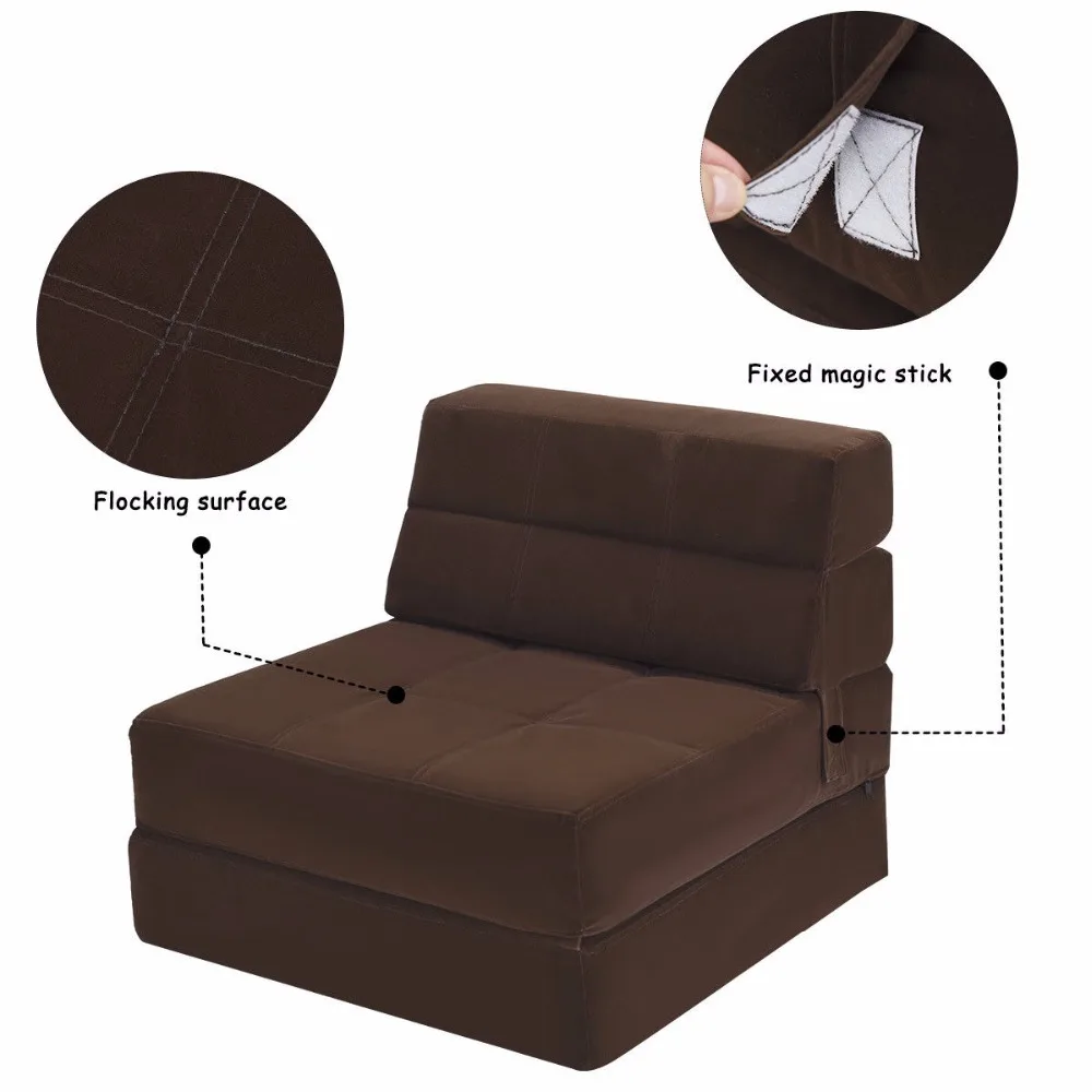 Giantex Tri-Fold Fold Down Chair Flip Out Lounger Convertible Sleeper Bed Couch Dorm New Living Room Furniture HW58039
Giantex Tri-Fold Fold Down Chair Flip Out Lounger Convertible Sleeper Bed Couch Dorm New Living Room Furniture HW58039