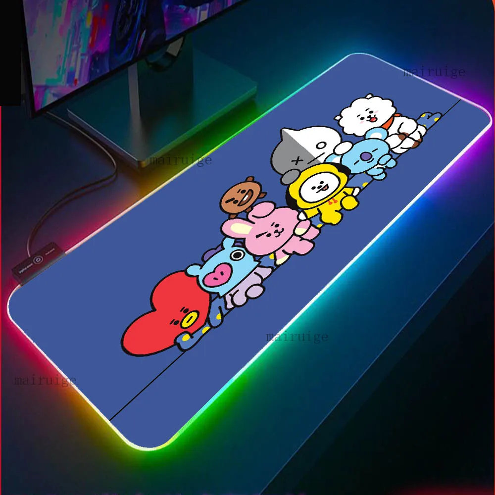 BT12 Gaming Kawaii Mouse Pad RGB Gaming Accessories Anti-slip Mat Gamer Laptop PC LED Bedroom Office Keyboard Rug Mousepad XXL
BT12 Gaming Kawaii Mouse Pad RGB Gaming Accessories Anti-slip Mat Gamer Laptop PC LED Bedroom Office Keyboard Rug Mousepad XXL