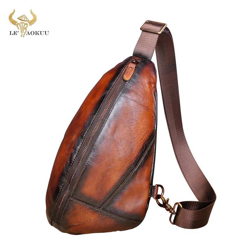 2020 Men Quality Real Leather Casual Triangle Chest Sling Bag Design One Shoulder Bag Fashion Cross-body Bag Day-pack Male 5059
2020 Men Quality Real Leather Casual Triangle Chest Sling Bag Design One Shoulder Bag Fashion Cross-body Bag Day-pack Male 5059