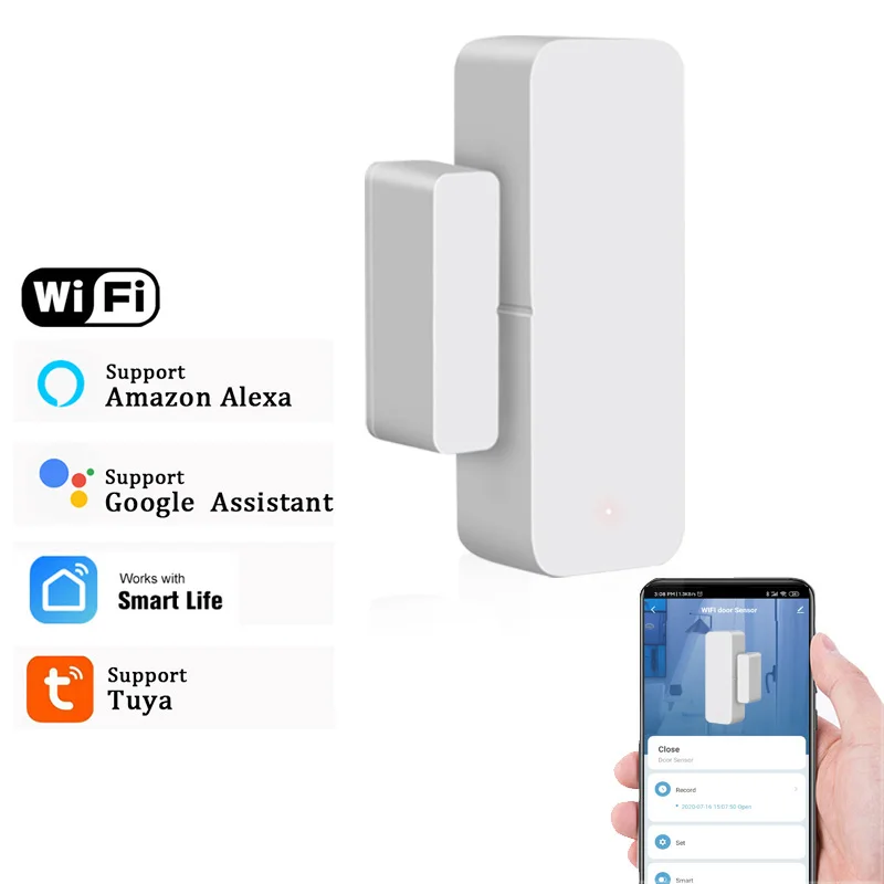 Умный датчик доступа Wi-Fi Tuya, независимый Магнитный сенсор с поддержкой приложения Tuya, Alexa, Google Home, Smart Life
Умный датчик доступа Wi-Fi Tuya, независимый Магнитный сенсор с поддержкой приложения Tuya, Alexa, Google Home, Smart Life
