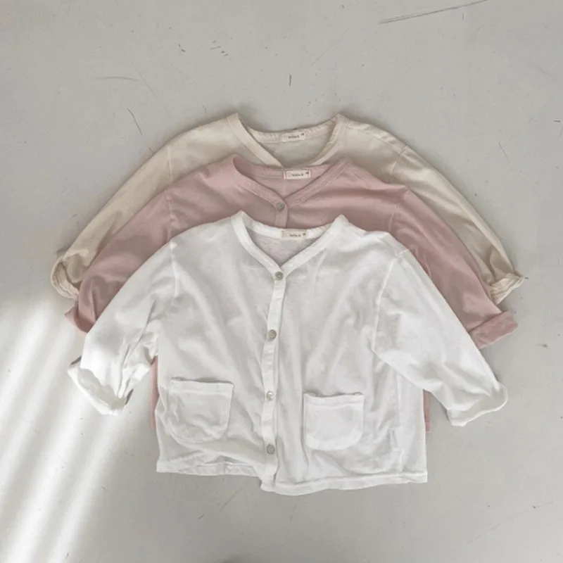 Летняя одежда для маленьких мальчиков и девочек, Модный хлопковый однотонный Кардиган с длинным рукавом, пальто, детские тонкие топы с защи...
Летняя одежда для маленьких мальчиков и девочек, Модный хлопковый однотонный Кардиган с длинным рукавом, пальто, детские тонкие топы с защи...