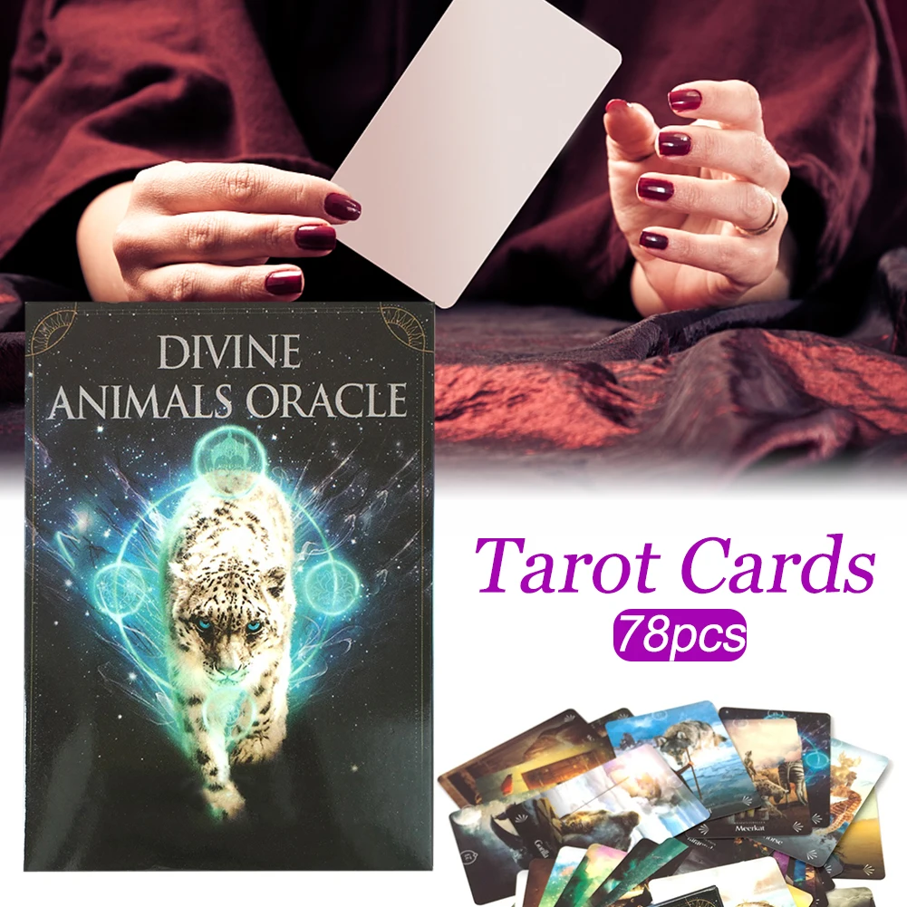 Portable Beginner Divine Animals Oracle Tarot Card English Version Family Friends Deck Party Game Coated Paper Magical Playing
Portable Beginner Divine Animals Oracle Tarot Card English Version Family Friends Deck Party Game Coated Paper Magical Playing