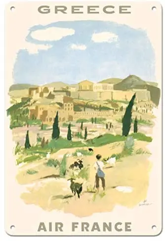 Greece - Acropolis of Athens - France Airline by Georges Beuville c.1958 Metal Tin Sign
Greece - Acropolis of Athens - France Airline by Georges Beuville c.1958 Metal Tin Sign