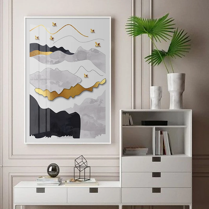Abstract Poster Flying Birds Mountains and Rivers Luxury Modern Living Room Aisle Painting Home Decoration Art Printing
Abstract Poster Flying Birds Mountains and Rivers Luxury Modern Living Room Aisle Painting Home Decoration Art Printing