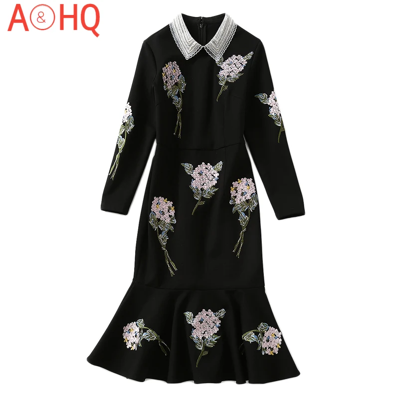 High Quality Spring Autumn New Women'S Diamond-Studded Pearl Beading Lapel Embroidery Stitching Fashion Vintage Mermaid Dress
High Quality Spring Autumn New Women'S Diamond-Studded Pearl Beading Lapel Embroidery Stitching Fashion Vintage Mermaid Dress
