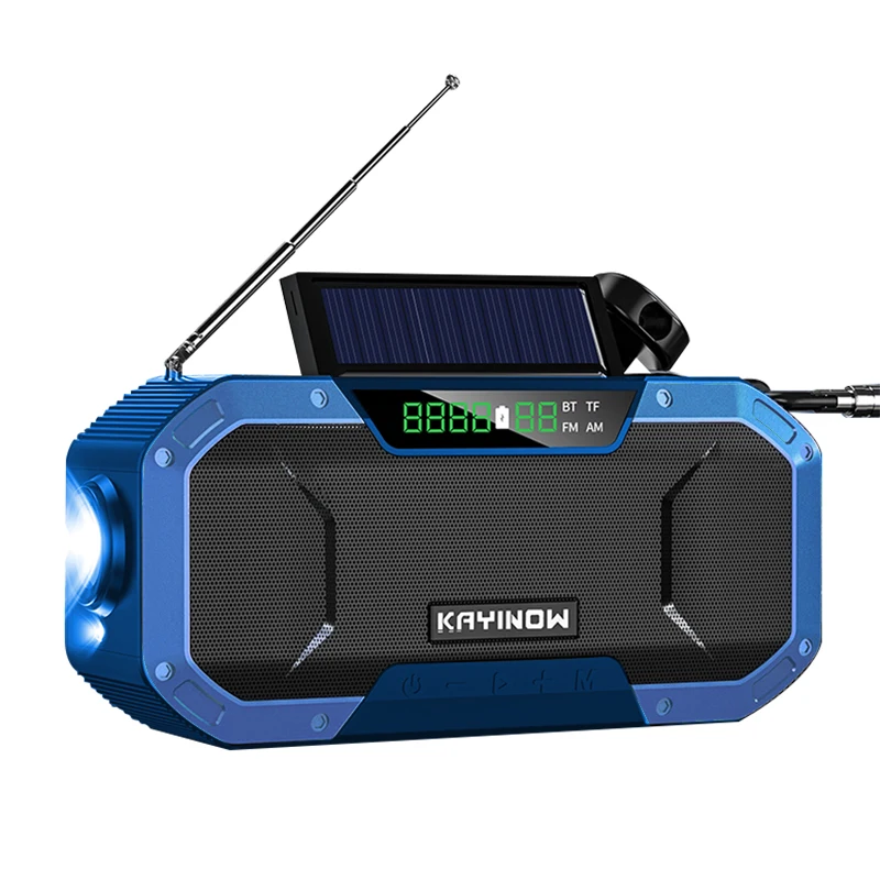 Emergency Solar Hand Crank Weather Radio 5000 mAh Power Bank Charger Bluetooth Speaker
Emergency Solar Hand Crank Weather Radio 5000 mAh Power Bank Charger Bluetooth Speaker