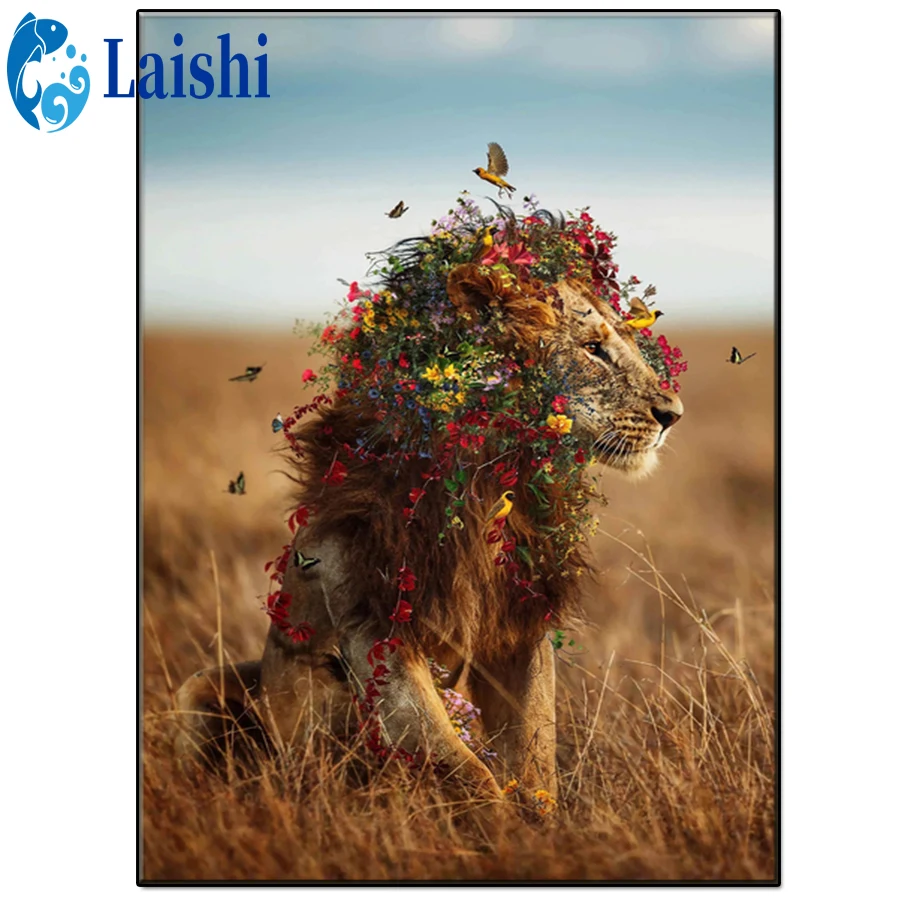 DIY 5D Diamond Painting Prairie animal art, lion Cross Stitch Kits Full Embroidery Mosaic Art Picture of Rhinestones Decor
DIY 5D Diamond Painting Prairie animal art, lion Cross Stitch Kits Full Embroidery Mosaic Art Picture of Rhinestones Decor