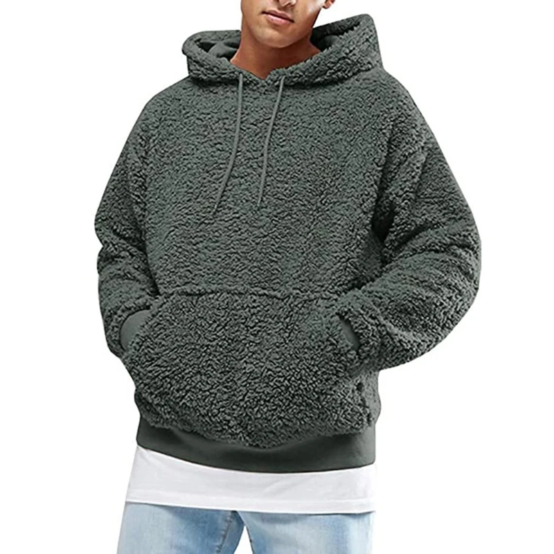 Men Boys Winter Thicken Plush Long Sleeve Sweatshirt Pullover Drawstring Hoodie Tops with Pocket Fluffy Kangaroo Outwear
Men Boys Winter Thicken Plush Long Sleeve Sweatshirt Pullover Drawstring Hoodie Tops with Pocket Fluffy Kangaroo Outwear
