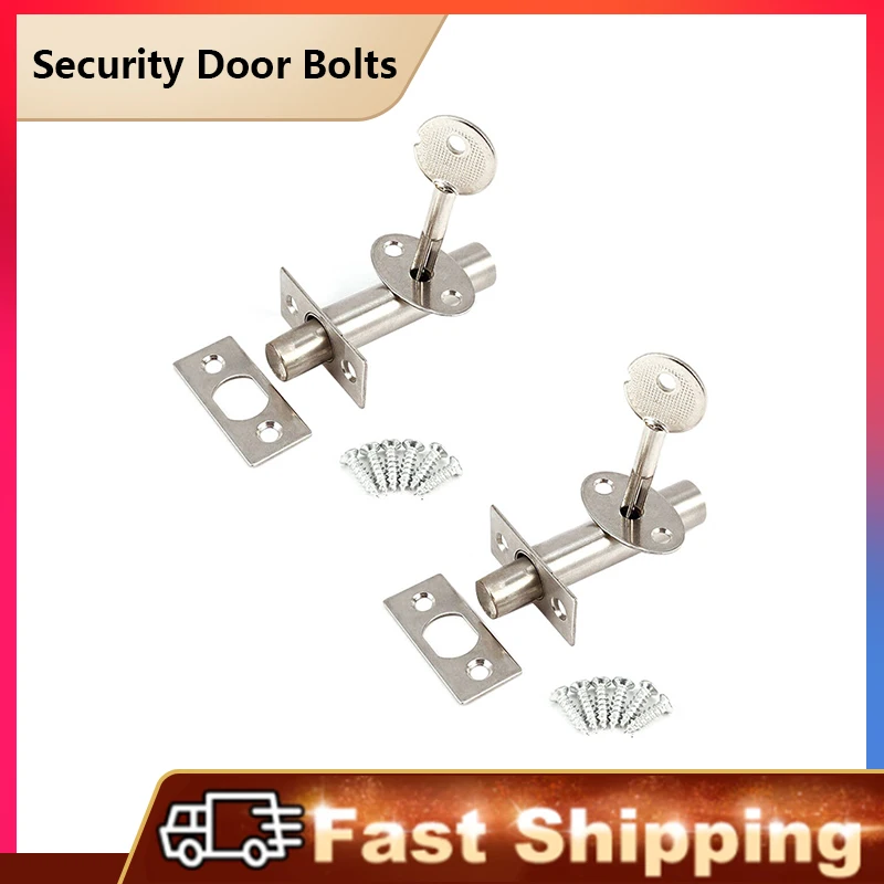 2Set Stainless Steel Security Door Bolts with Fitting Star Key Secure Strong Dead Lock LB88
2Set Stainless Steel Security Door Bolts with Fitting Star Key Secure Strong Dead Lock LB88