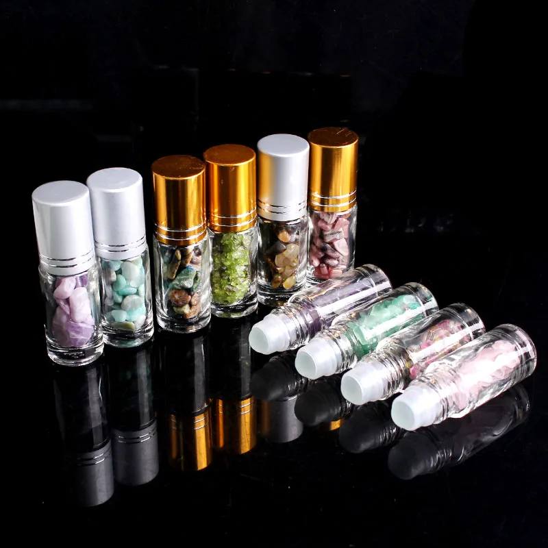 1PC 5ML Natural Semiprecious Stones Essential Oil Perfume Glass Roller Ball Transparent Bottle Healing Crystal Chips Gift
1PC 5ML Natural Semiprecious Stones Essential Oil Perfume Glass Roller Ball Transparent Bottle Healing Crystal Chips Gift