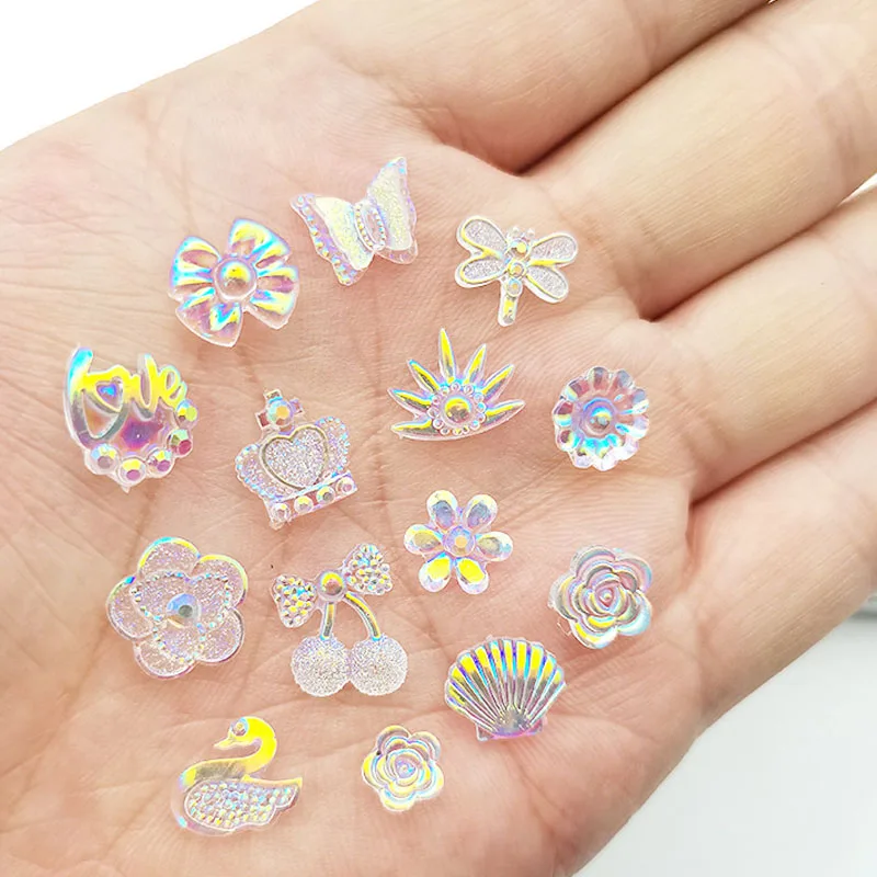 100Pcs/Set Nail Art Supplies AB Aurora Sparkle Designer Charms Cherry Flower Swan Crown Design Nail Gem Stones Manicure UV Gel
100Pcs/Set Nail Art Supplies AB Aurora Sparkle Designer Charms Cherry Flower Swan Crown Design Nail Gem Stones Manicure UV Gel