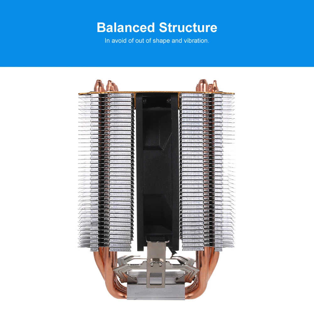 Hydraulic CPU Cooler Heatpipe Fans Quiet Heatsink Radiator for Core Sempron Platform with Blue Light
Hydraulic CPU Cooler Heatpipe Fans Quiet Heatsink Radiator for Core Sempron Platform with Blue Light