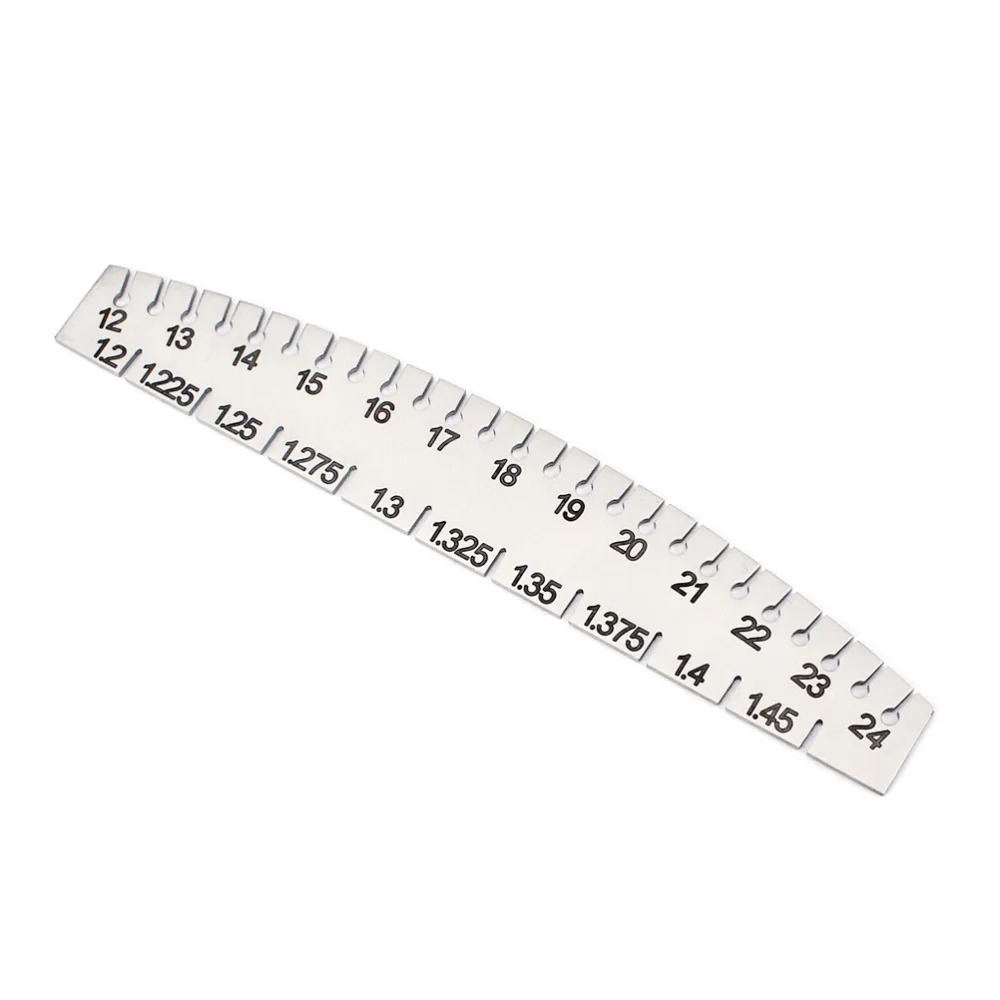 Stainless Steel Piano Tuner Wire Gage Ruler Measurer Type Keyboard Ruler with Numbers 12-25
Stainless Steel Piano Tuner Wire Gage Ruler Measurer Type Keyboard Ruler with Numbers 12-25