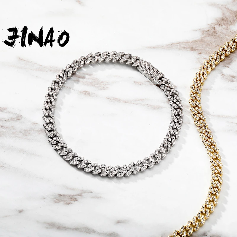JINAO NEW 6MM HIP HOP High Quality Miami Cuban Chain Iced AAA+Cubic Zirconia Bracelet Men and Women Jewelry For Gift
JINAO NEW 6MM HIP HOP High Quality Miami Cuban Chain Iced AAA+Cubic Zirconia Bracelet Men and Women Jewelry For Gift