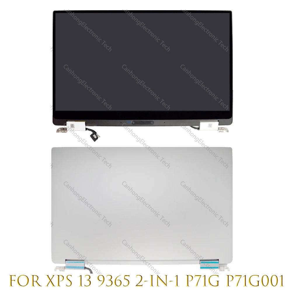 

13.3" FHD QHD+ For Dell XPS 13 9365 2-In-1 P71G P71G001 LCD Touch Screen Display Laptop Replacement Full Assembly with Hinges