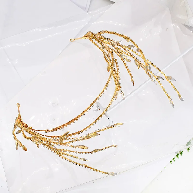 Crystal Rhinestone Pearls Tassel leaf double Hairband Women Bridal Wedding Tiara Hair Accessories Crown Hairwear Jewelry
Crystal Rhinestone Pearls Tassel leaf double Hairband Women Bridal Wedding Tiara Hair Accessories Crown Hairwear Jewelry