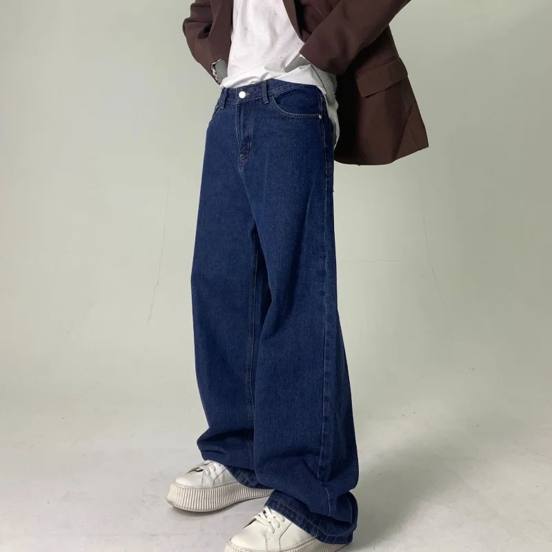 Джинсы мужские с широкими штанинами, однотонные прямые джинсовые брюки свободного покроя, винтажная уличная одежда, повседневные штаны, ос... 
Джинсы мужские с широкими штанинами, однотонные прямые джинсовые брюки свободного покроя, винтажная уличная одежда, повседневные штаны, ос...