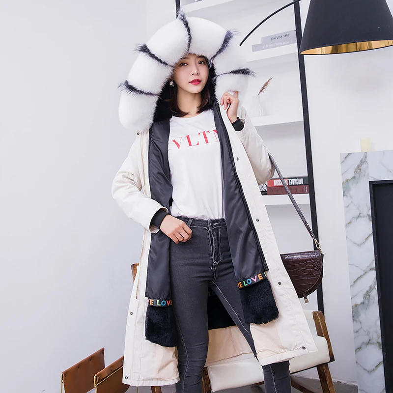 Женская зимняя куртка, приталенная Водонепроницаемая парка с подкладкой из натурального Лисьего меха на капюшоне, 2020 
Женская зимняя куртка, приталенная Водонепроницаемая парка с подкладкой из натурального Лисьего меха на капюшоне, 2020