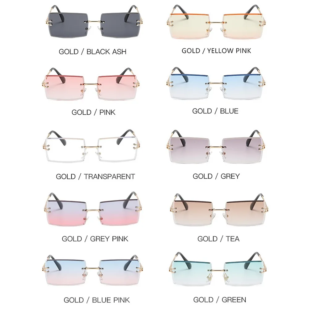 Traveling Style Fashion Rimless Mountaineering Sunglasses Trendy Small Rectangle Sun Glasses UV400 Shades for Men Women Eyewear
Traveling Style Fashion Rimless Mountaineering Sunglasses Trendy Small Rectangle Sun Glasses UV400 Shades for Men Women Eyewear