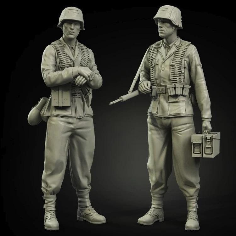 1/35 World War II Tank Soldier Officer MG-42 team set, Resin Model Soldier, GK, military theme, Unassembled and unpainted kit
1/35 World War II Tank Soldier Officer MG-42 team set, Resin Model Soldier, GK, military theme, Unassembled and unpainted kit