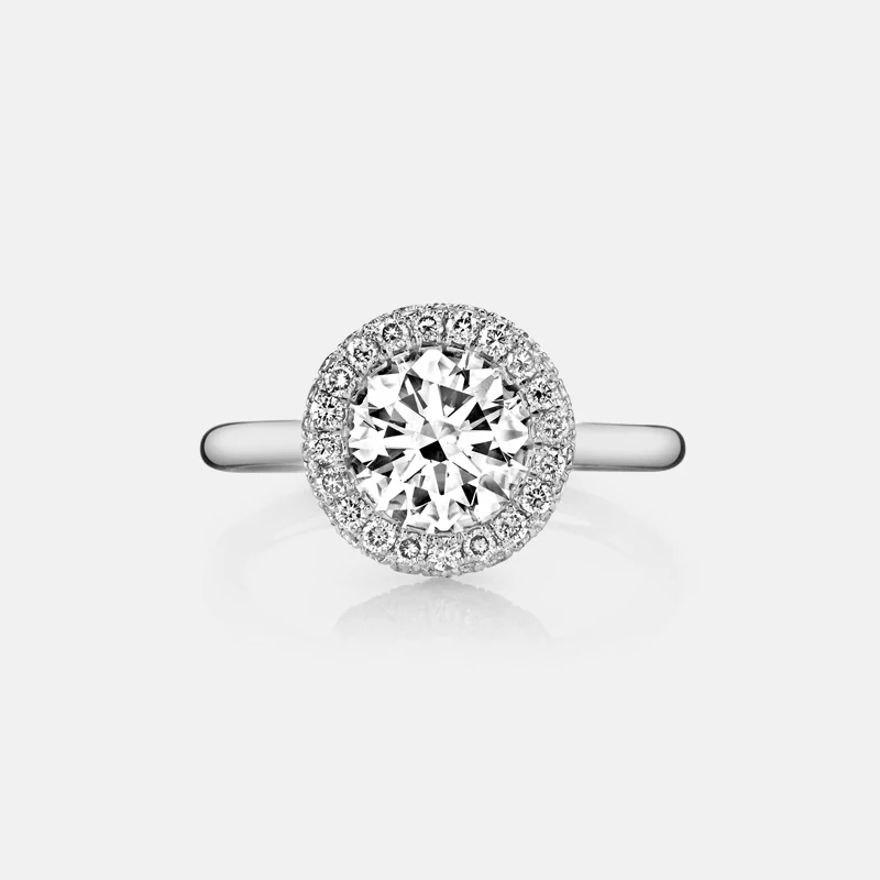 ANZIW Solid 925 Sterling Silver Wedding Promise Engagement Halo Ring Jewelry 2 Carat Round Cut Sona Synthetic Women Band Ring
ANZIW Solid 925 Sterling Silver Wedding Promise Engagement Halo Ring Jewelry 2 Carat Round Cut Sona Synthetic Women Band Ring