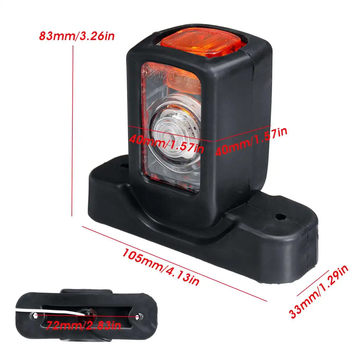 new 12/24V Truck LED Side Marker Light Triple Amber White Red Indicator Lamps For Trailer Lorry RV Bus
new 12/24V Truck LED Side Marker Light Triple Amber White Red Indicator Lamps For Trailer Lorry RV Bus