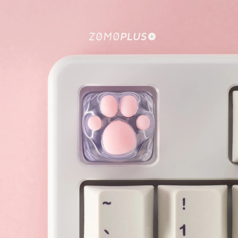 

Personality Transparent Resin Kitty Paw Artisan -Cat Paws Pad Mechanical Keyboard KeyCaps for Cherry MX Switches